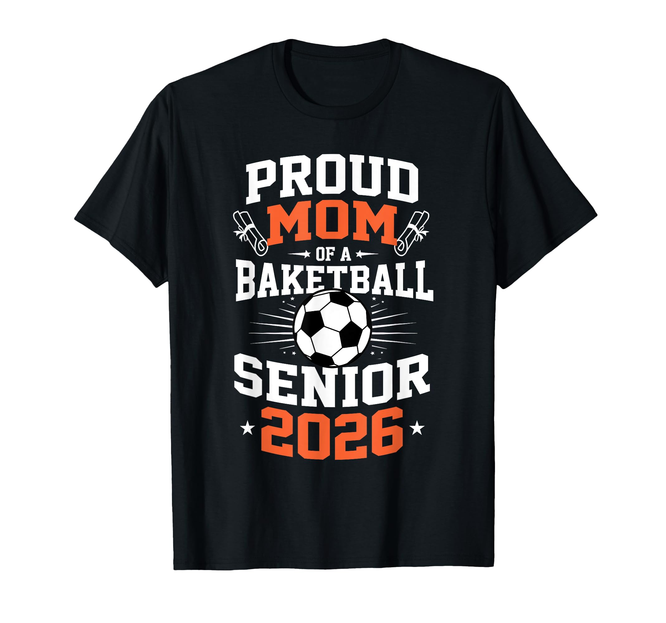 Proud Mom Soccer Senior 2026 Graduation T-Shirt - Graphic Print Unisex - T-Shirt, Sweatshirt, Hoodie
