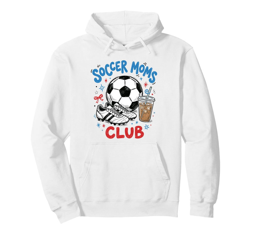 Soccer Moms Club Iced Coffee Cleats Hoodie - Custom Art Print for Adults - T-Shirt, Sweatshirt, Hoodie