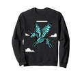 Pixel Unicorn Winged Horse 8 Bit Sweatshirt - Graphic Print Men Women - T-Shirt, Sweatshirt, Hoodie