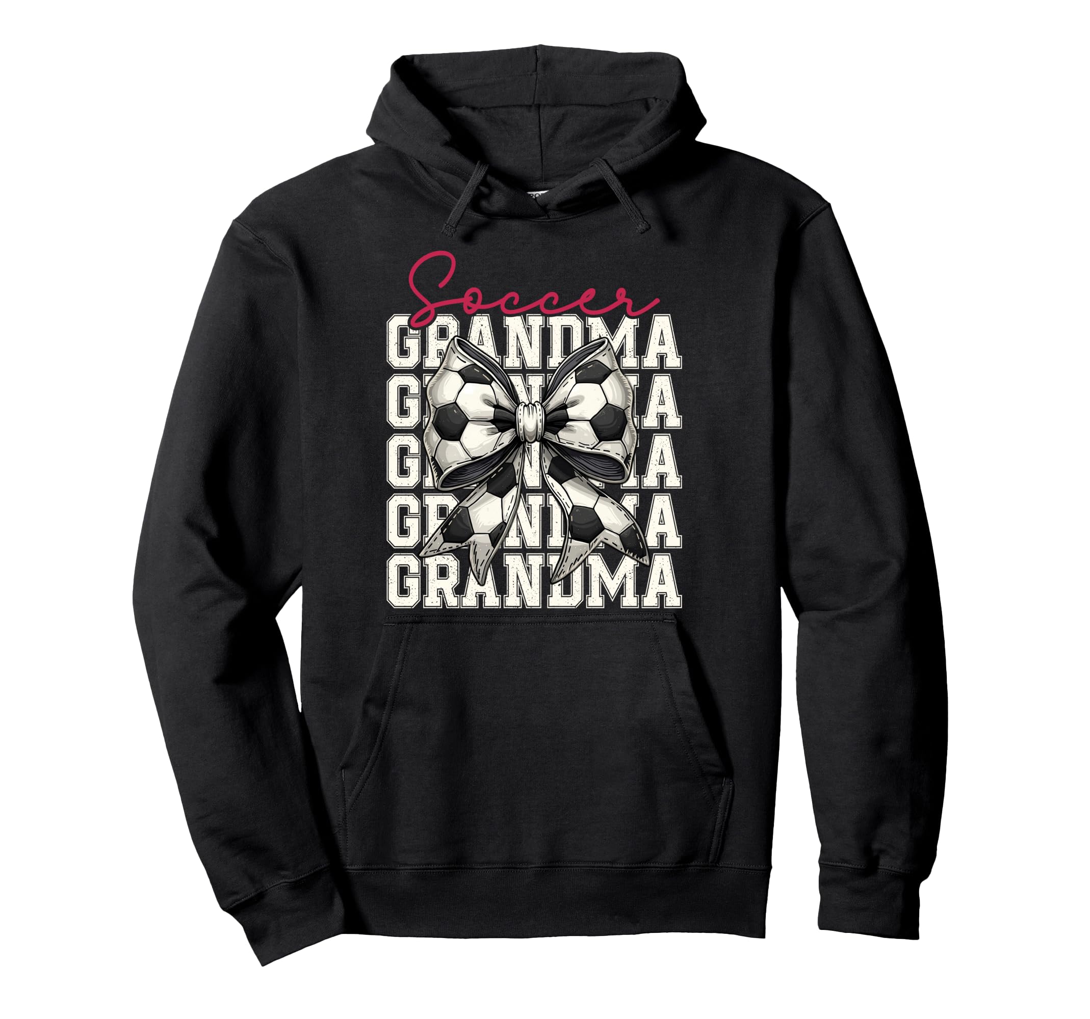 Soccer Grandma Funny Coquette Bow Hoodie - Minimalist Print Men Women - T-Shirt, Sweatshirt, Hoodie