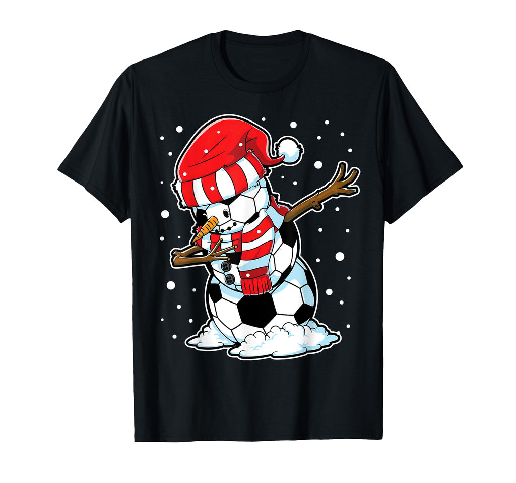 Soccer Snowman Dabbing Ball Santa T-Shirt - Minimalist Print for Adults - T-Shirt, Sweatshirt, Hoodie