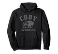 Cody Wyoming Cowboy State Bison Hoodie - Custom Art Print Men Women - T-Shirt, Sweatshirt, Hoodie