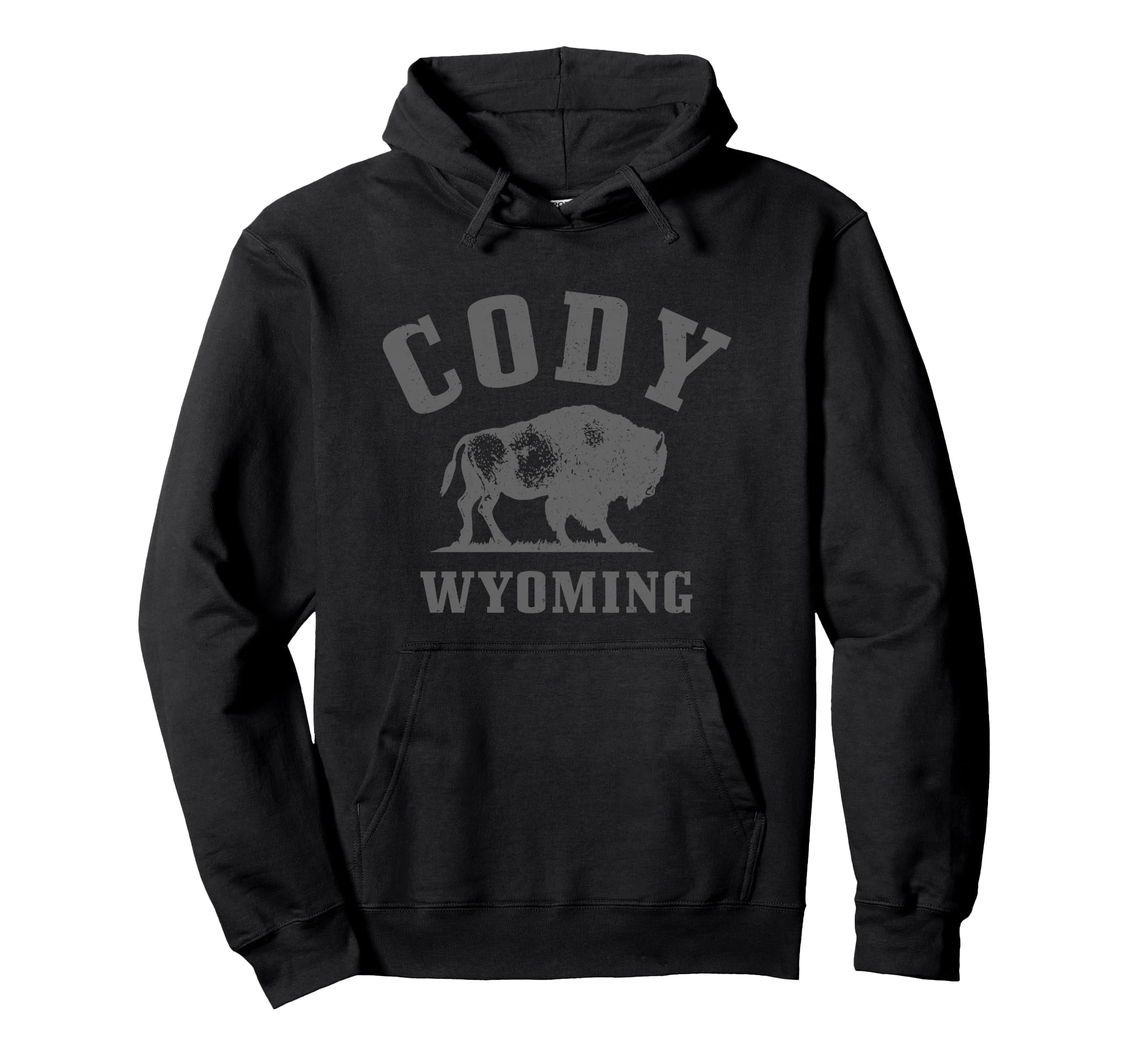 Cody Wyoming Cowboy State Bison Hoodie - Custom Art Print Men Women - T-Shirt, Sweatshirt, Hoodie