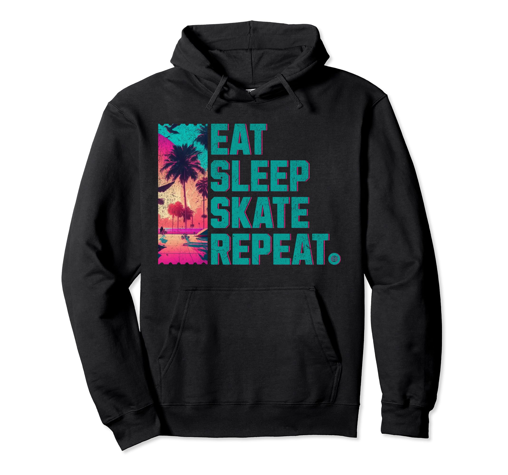 Eat Sleep Skate Repeat Roller Hoodie - Casual Everyday Wear for Adults - T-Shirt, Sweatshirt, Hoodie