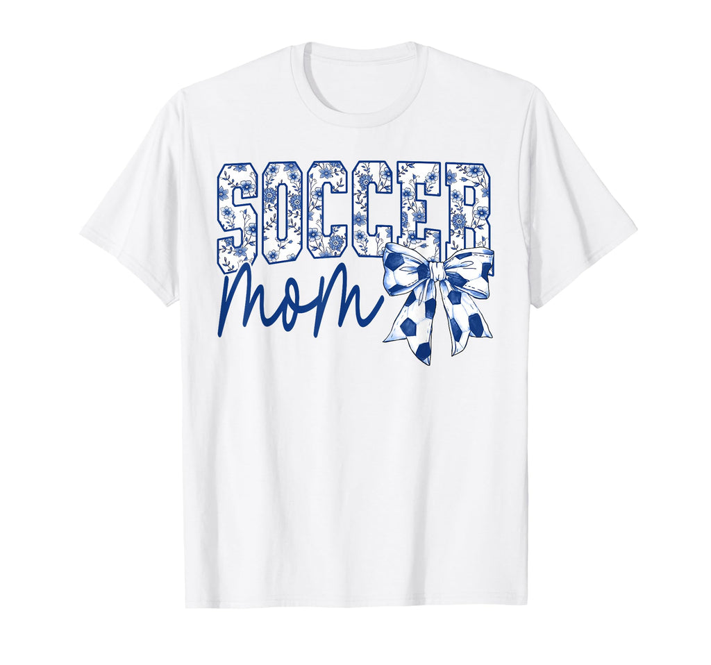 Groovy Soccer Mom Coquette Bow Game Day T-Shirt - Unique Graphic Men Women - T-Shirt, Sweatshirt, Hoodie