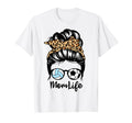 Mom Life Messy Bun Hair Funny Soccer T-Shirt - Unique Graphic Unisex - T-Shirt, Sweatshirt, Hoodie