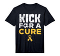 Kick Cure Soccer Childhood Cancer T-Shirt - Unique Graphic Men Women - T-Shirt, Sweatshirt, Hoodie