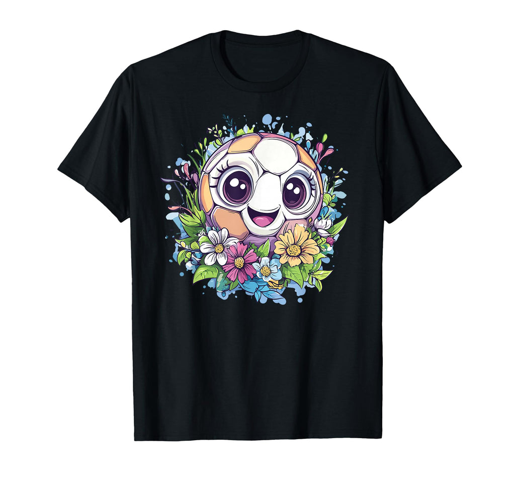 Soccer Ball Flower Art T-Shirt - Trendy Graphic Men Women - T-Shirt, Sweatshirt, Hoodie
