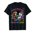 80S Roller Skate Couple Please Hold Laces T-Shirt - Custom Art Print Unisex - T-Shirt, Sweatshirt, Hoodie