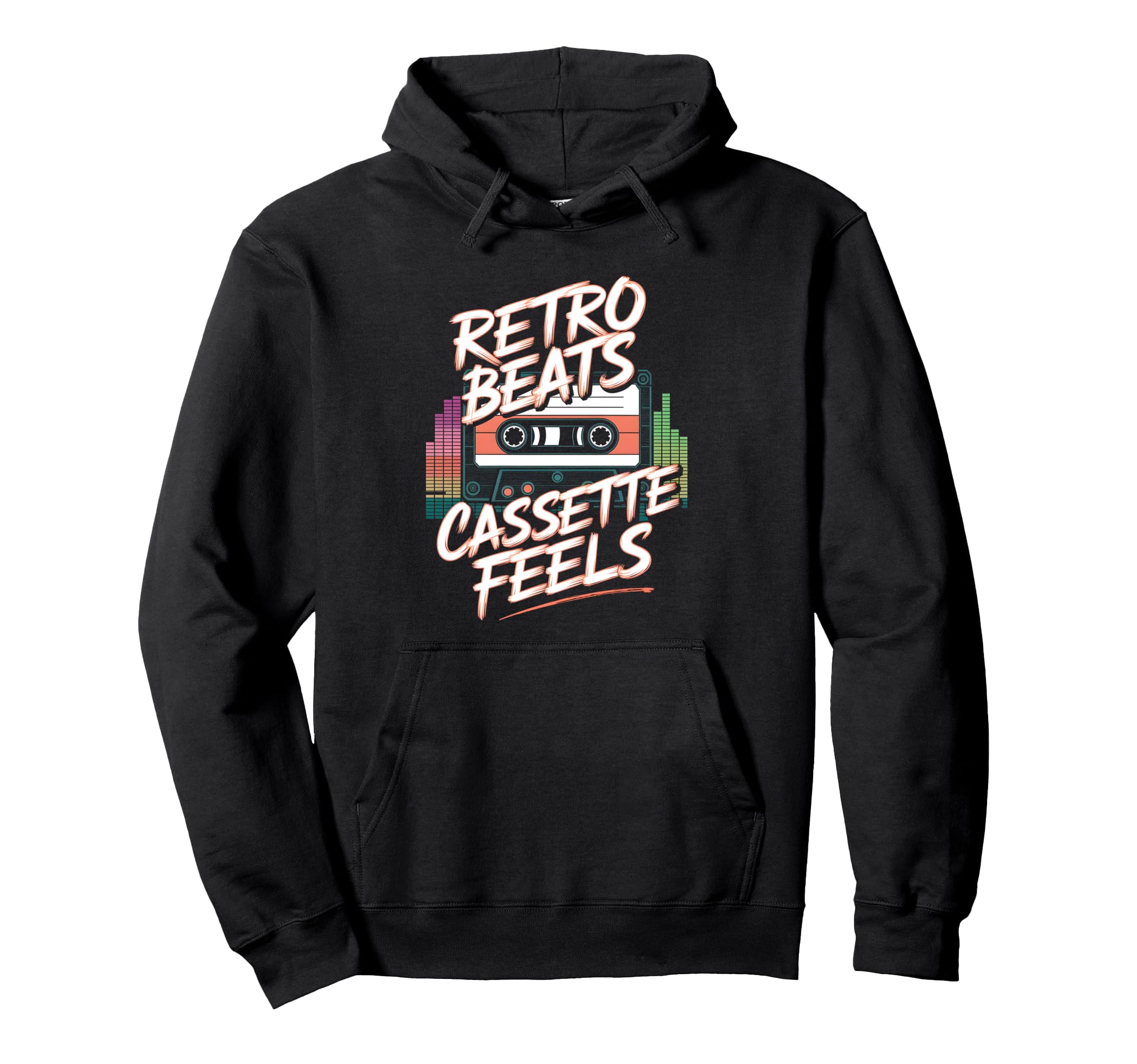 Beats Cassette Feels Cassette Tape Hoodie - Fun Novelty Design for Adults - T-Shirt, Sweatshirt, Hoodie