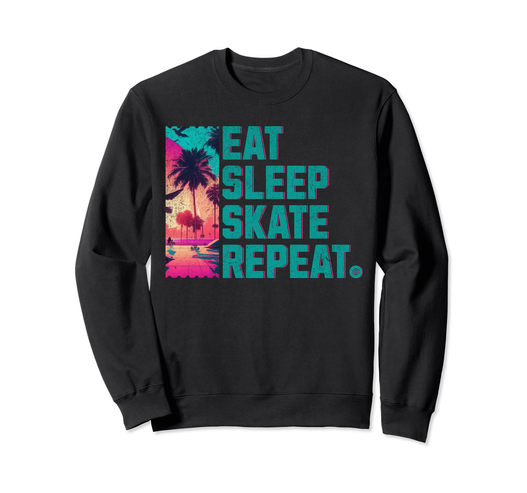 Eat Sleep Skate Repeat Roller Skating Sweatshirt - Minimalist Print Unisex - T-Shirt, Sweatshirt, Hoodie