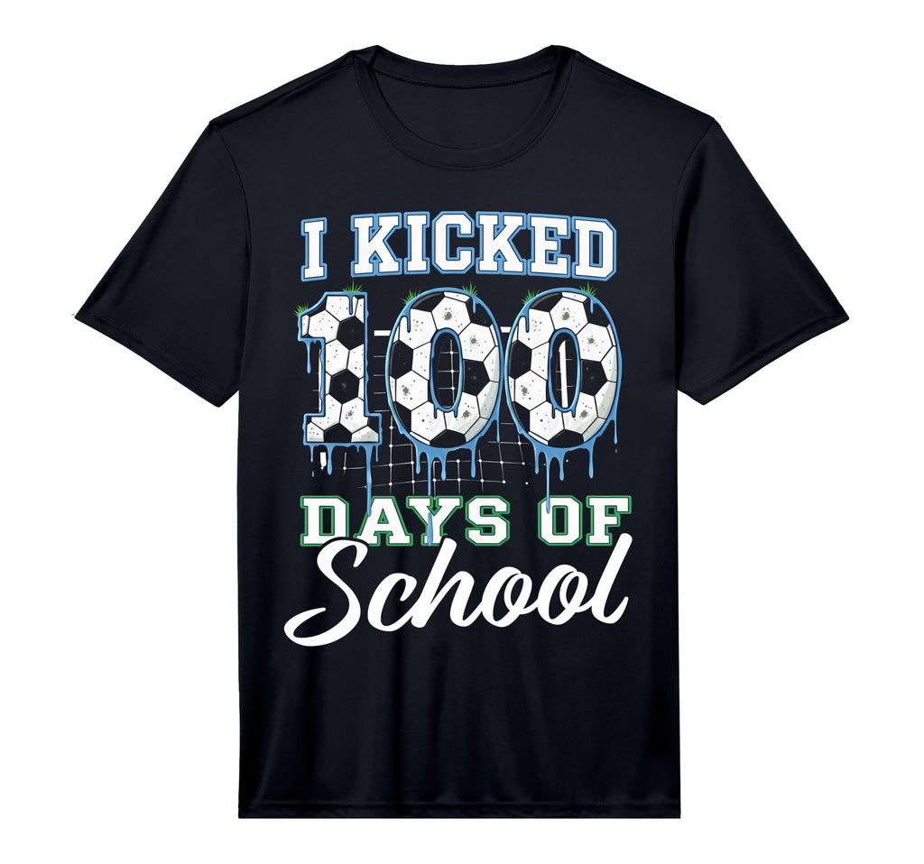 I Kicked 100 Days School Soccer Ice T-Shirt - Trendy Graphic for Adults - T-Shirt, Sweatshirt, Hoodie