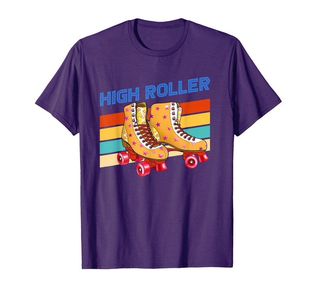 High Roller Roller Skates Rollerblades T-Shirt - Minimalist Print Men Women - T-Shirt, Sweatshirt, Hoodie