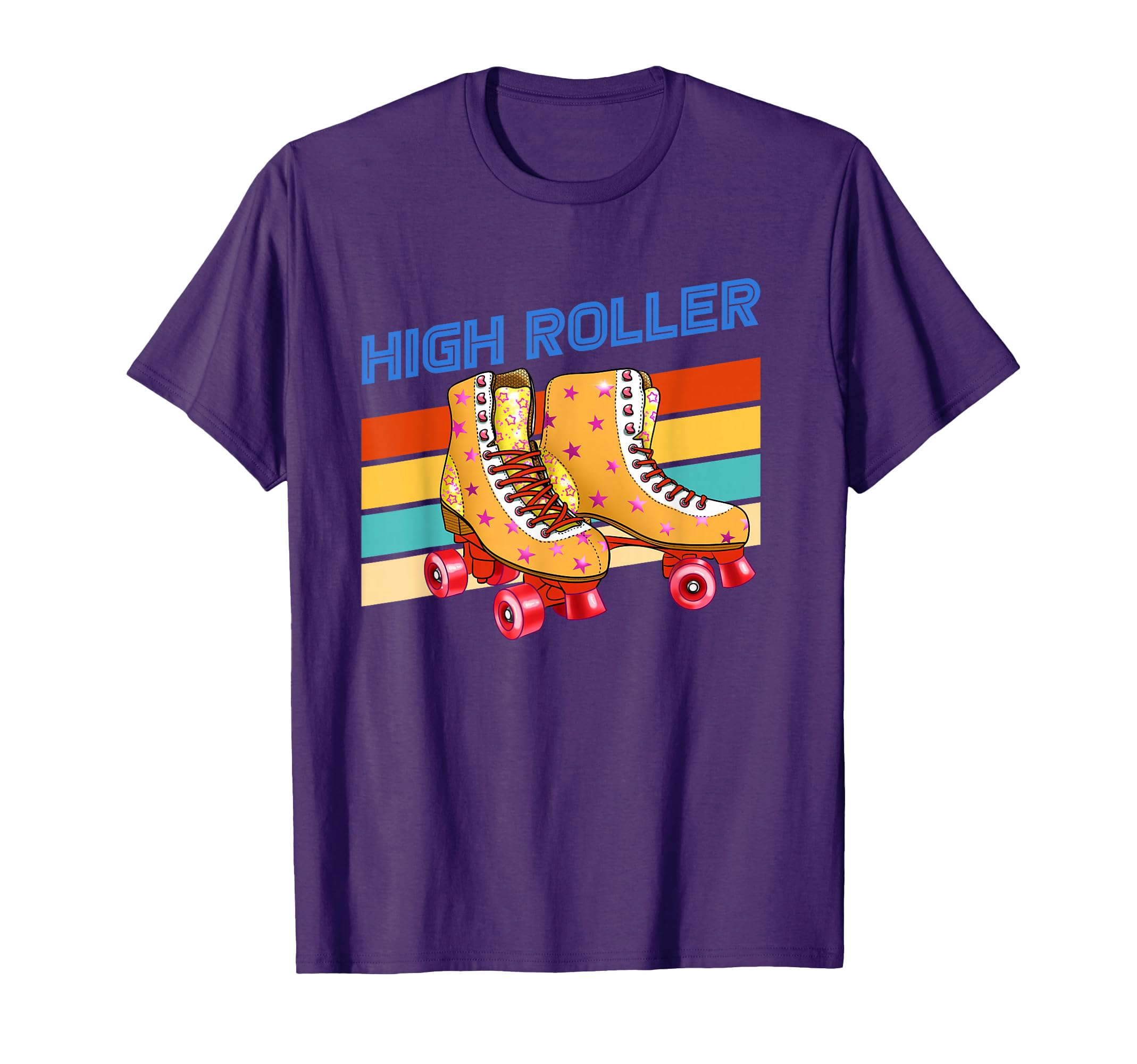 High Roller Roller Skates Rollerblades T-Shirt - Minimalist Print Men Women - T-Shirt, Sweatshirt, Hoodie