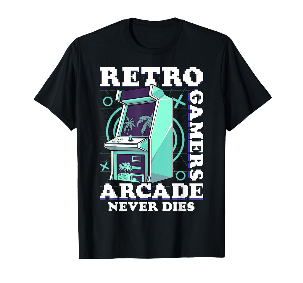Arcade Old Gamers Never Die T-Shirt - Minimalist Print for Adults - T-Shirt, Sweatshirt, Hoodie