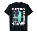Arcade Old Gamers Never Die T-Shirt - Minimalist Print for Adults - T-Shirt, Sweatshirt, Hoodie