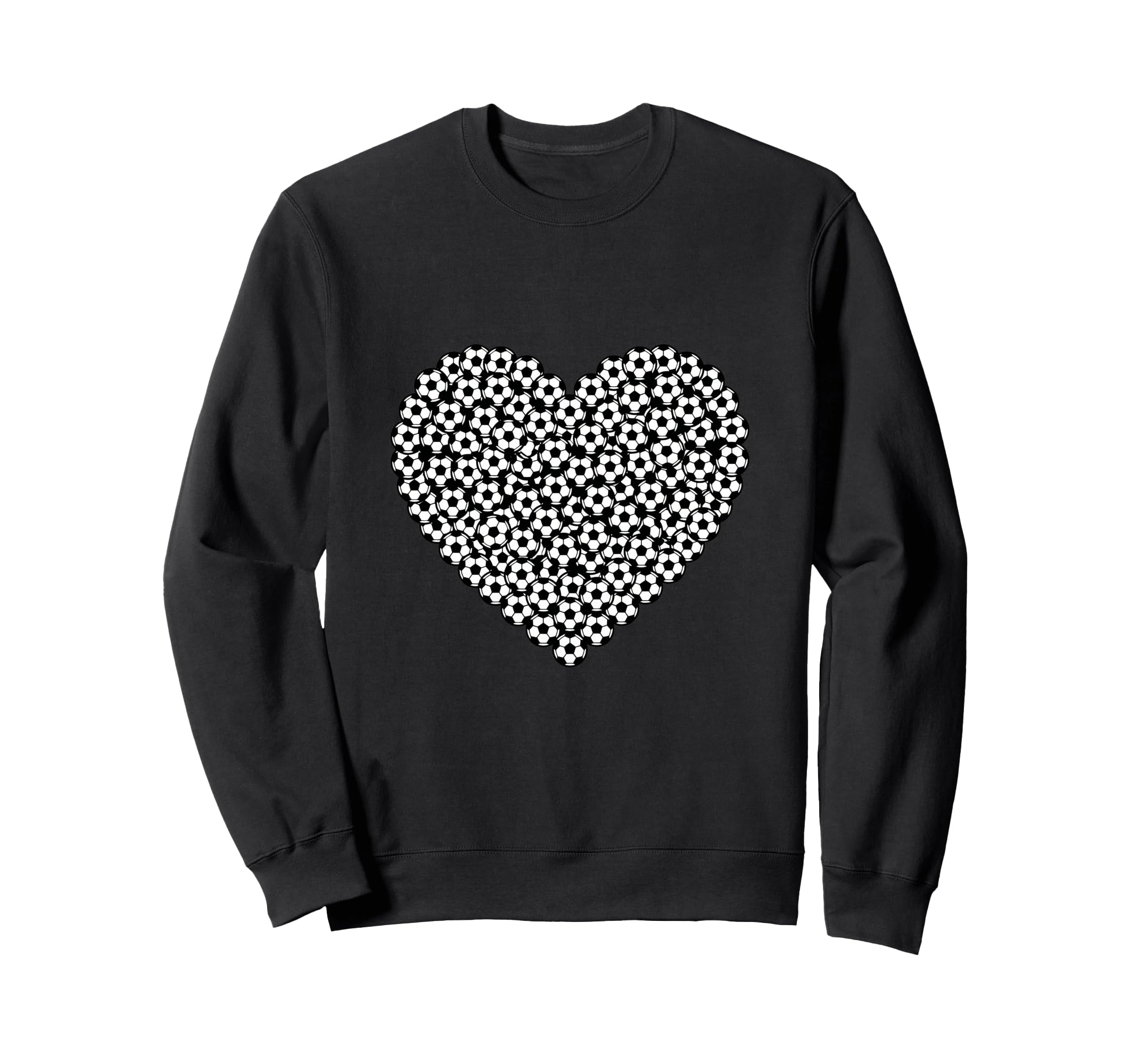 Heart Shaped Soccer Ball Art Sweatshirt - Streetwear Style for Adults - T-Shirt, Sweatshirt, Hoodie