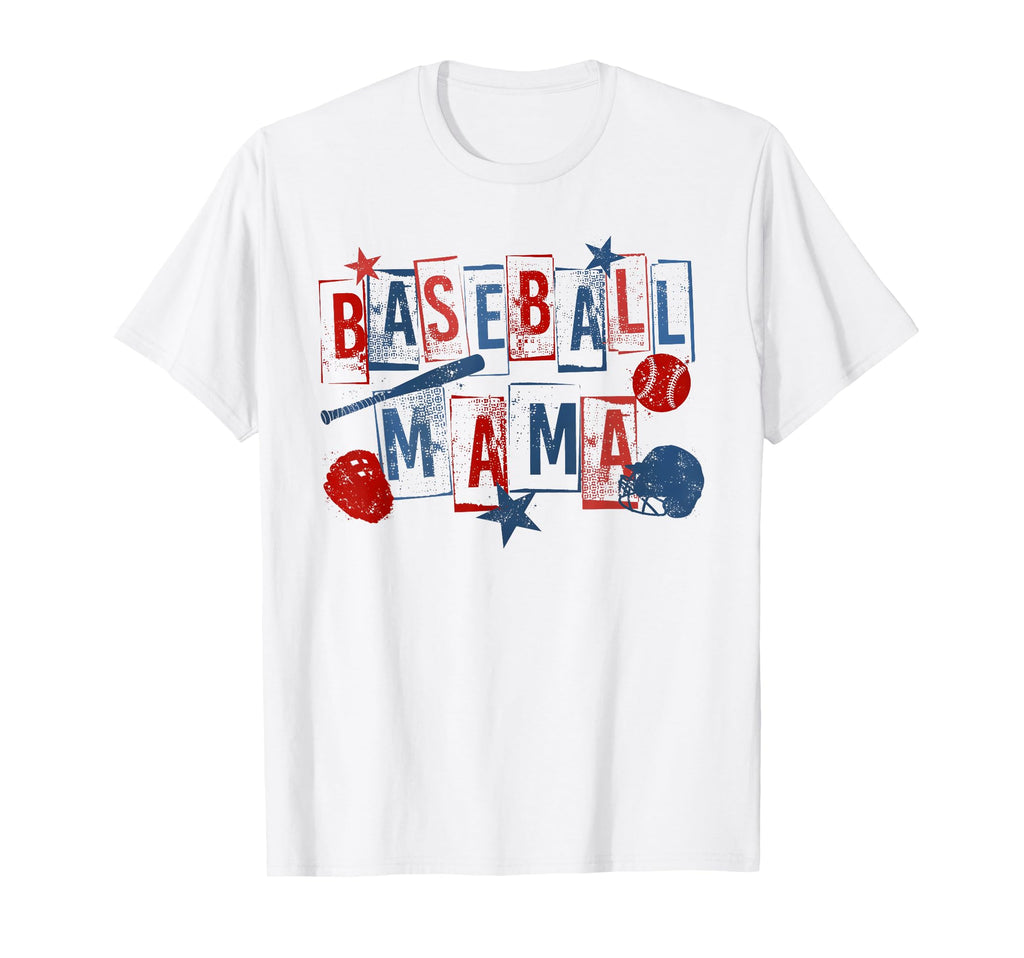 Baseball Mama Mom Mother Game Day T-Shirt - Aesthetic Graphic Unisex - T-Shirt, Sweatshirt, Hoodie