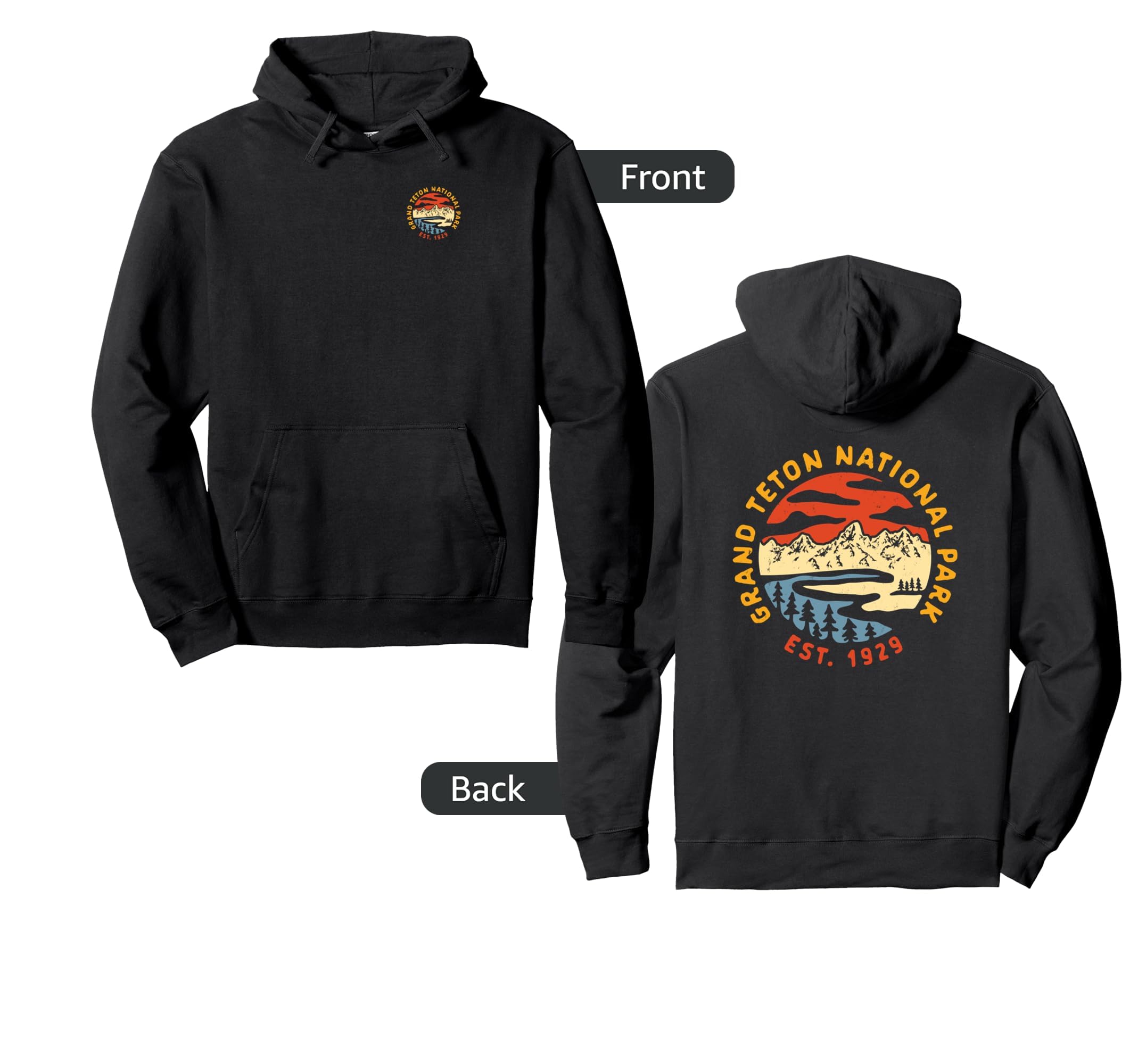 Grand Teton National Park Hoodie - Unique Graphic Men Women - T-Shirt, Sweatshirt, Hoodie