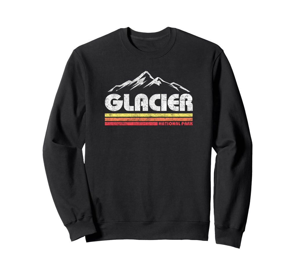 Glacier National Park Mountain Sweatshirt - Fun Novelty Design Men Women - T-Shirt, Sweatshirt, Hoodie