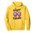 Soccer Is My Valentine Coquette Bow Hoodie - Custom Art Print Unisex - T-Shirt, Sweatshirt, Hoodie