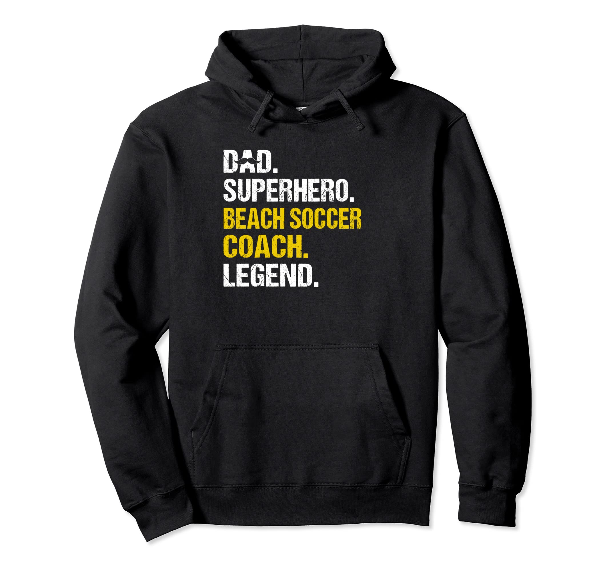Dad Superhero Beach Soccer Coach Hoodie - Minimalist Print for Adults - T-Shirt, Sweatshirt, Hoodie