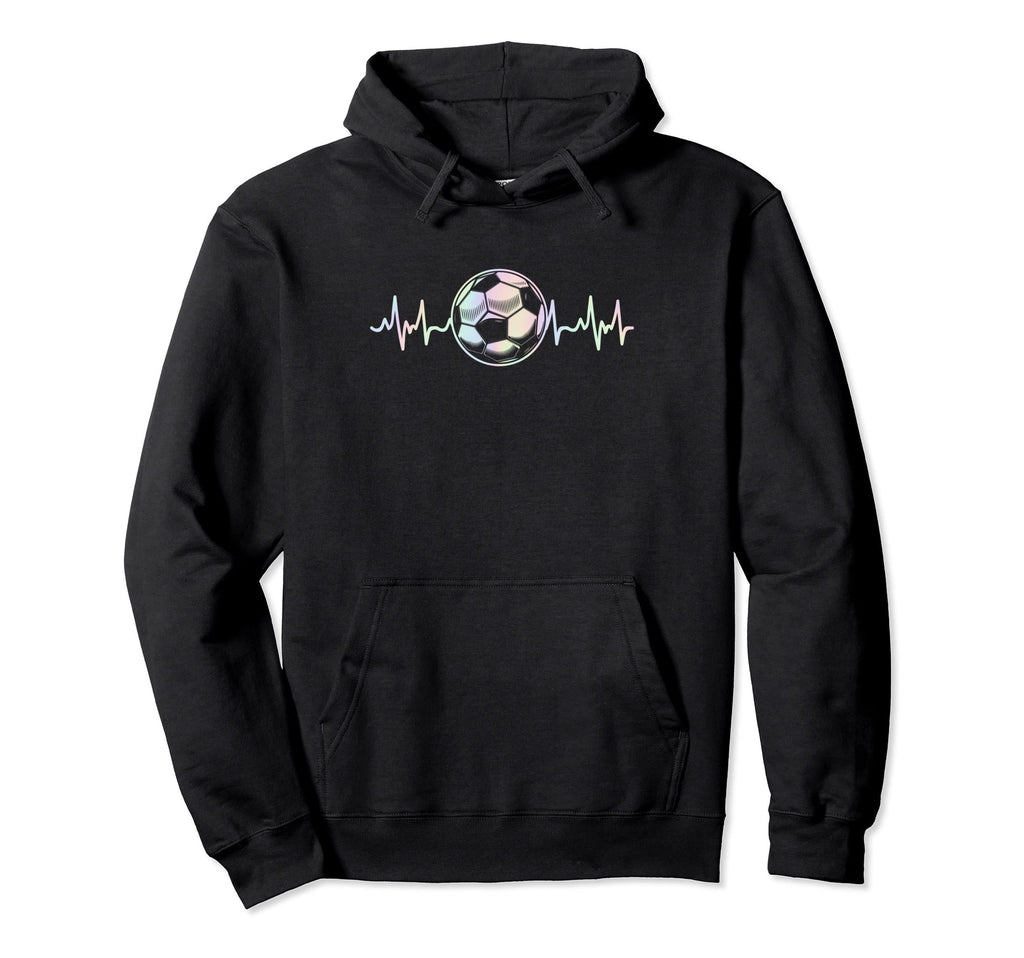 Soccer Heartbeat Sports Pastel Hoodie - Graphic Print Unisex - T-Shirt, Sweatshirt, Hoodie