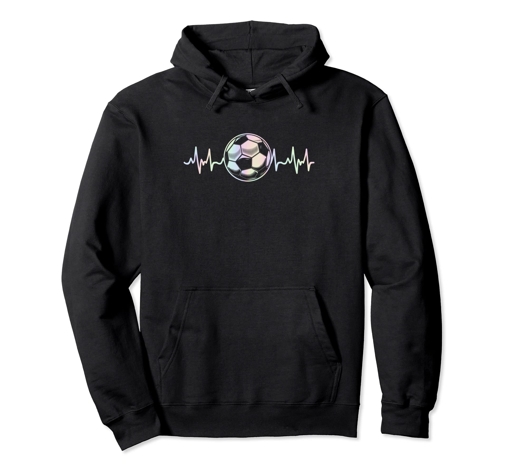 Soccer Heartbeat Sports Pastel Hoodie - Graphic Print Unisex - T-Shirt, Sweatshirt, Hoodie