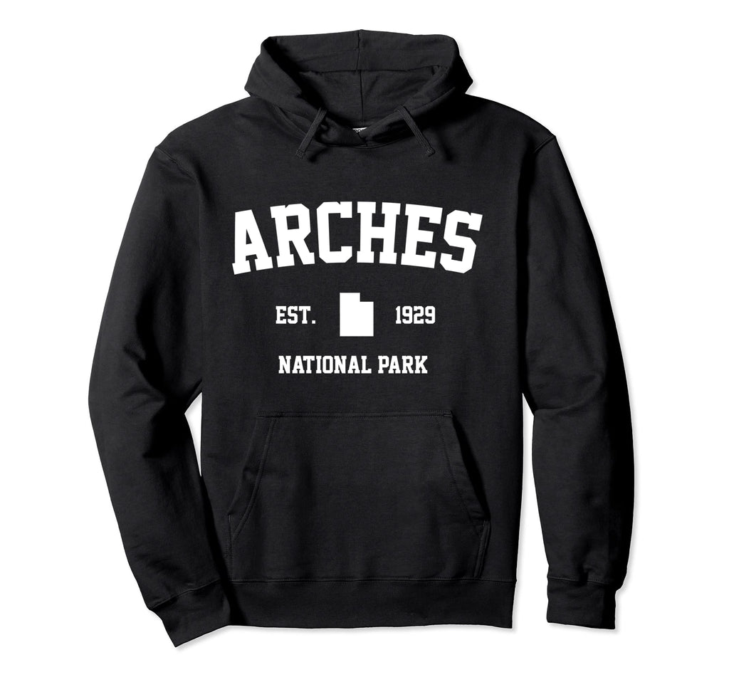 Arches National Park Hiking Utah Est Hoodie - Unique Graphic for Adults - T-Shirt, Sweatshirt, Hoodie