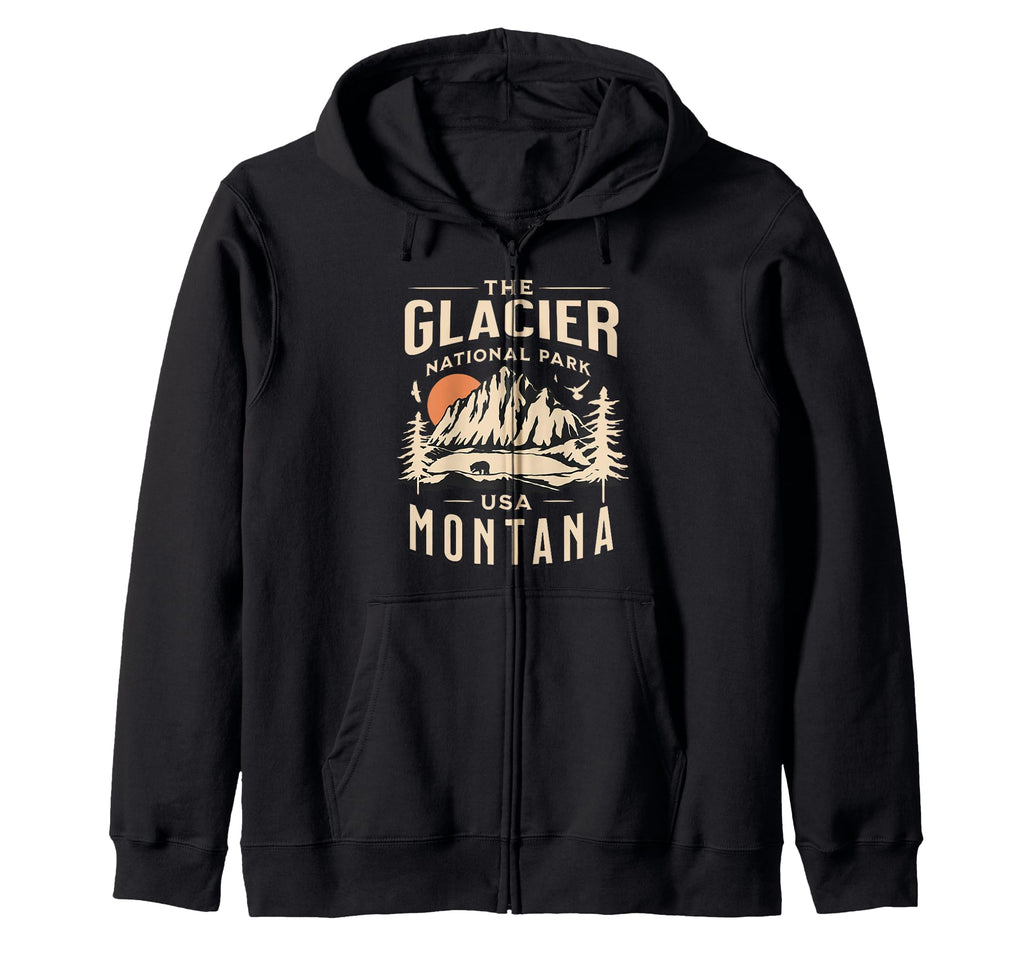 Glacier National Park Montana Usa T-Shirt - Fun Novelty Design Men Women - T-Shirt, Sweatshirt, Hoodie