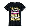 Rollerskate Runs Jesus And Roller Skating T-Shirt - Unique Graphic Unisex - T-Shirt, Sweatshirt, Hoodie