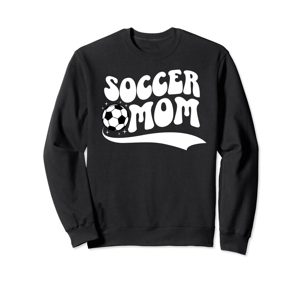 Soccer Mom Soccer Player Mother Groovy Sweatshirt - Unique Graphic Unisex - T-Shirt, Sweatshirt, Hoodie