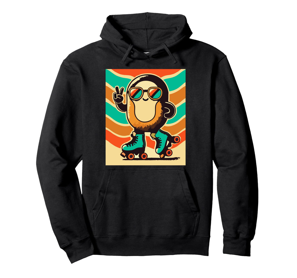 Anthropomorphic Musubi 70S Groovy Hoodie - Aesthetic Graphic for Adults - T-Shirt, Sweatshirt, Hoodie