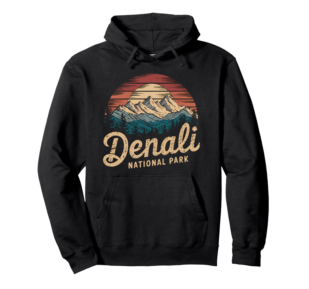 Denali Est 1917 Alaska National Park Hoodie - Trendy Graphic for Adults - T-Shirt, Sweatshirt, Hoodie