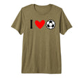 I Love Soccer Futbol Tri Blend T-Shirt - Fun Novelty Design Men Women - T-Shirt, Sweatshirt, Hoodie