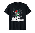 Dabbing Snowman Soccer Ball Funny T-Shirt - Novelty Apparel Men Women - T-Shirt, Sweatshirt, Hoodie