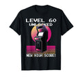 Level 60 Unlocked Gamer 60Th Birthday T-Shirt - Custom Art Print Unisex - T-Shirt, Sweatshirt, Hoodie