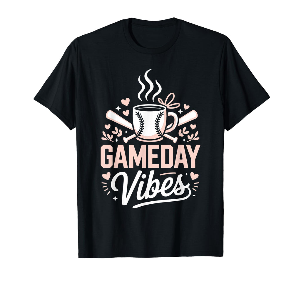 Gameday Vibes Baseball Mom Game Day T-Shirt - Graphic Print Unisex - T-Shirt, Sweatshirt, Hoodie