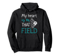 My Heart Is That Field Soccer Hoodie - Fun Novelty Design for Adults - T-Shirt, Sweatshirt, Hoodie
