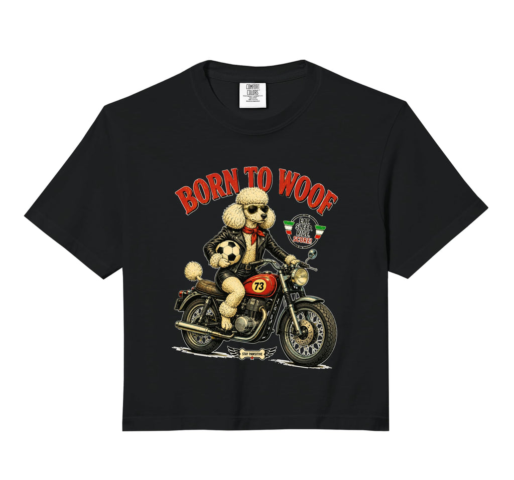 Poodle Motorbike Love Footbal Sweatshirt - Aesthetic Graphic for Adults - T-Shirt, Sweatshirt, Hoodie