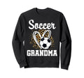 Soccer Grandma Leopard Heart Sweatshirt - Minimalist Print Men Women - T-Shirt, Sweatshirt, Hoodie