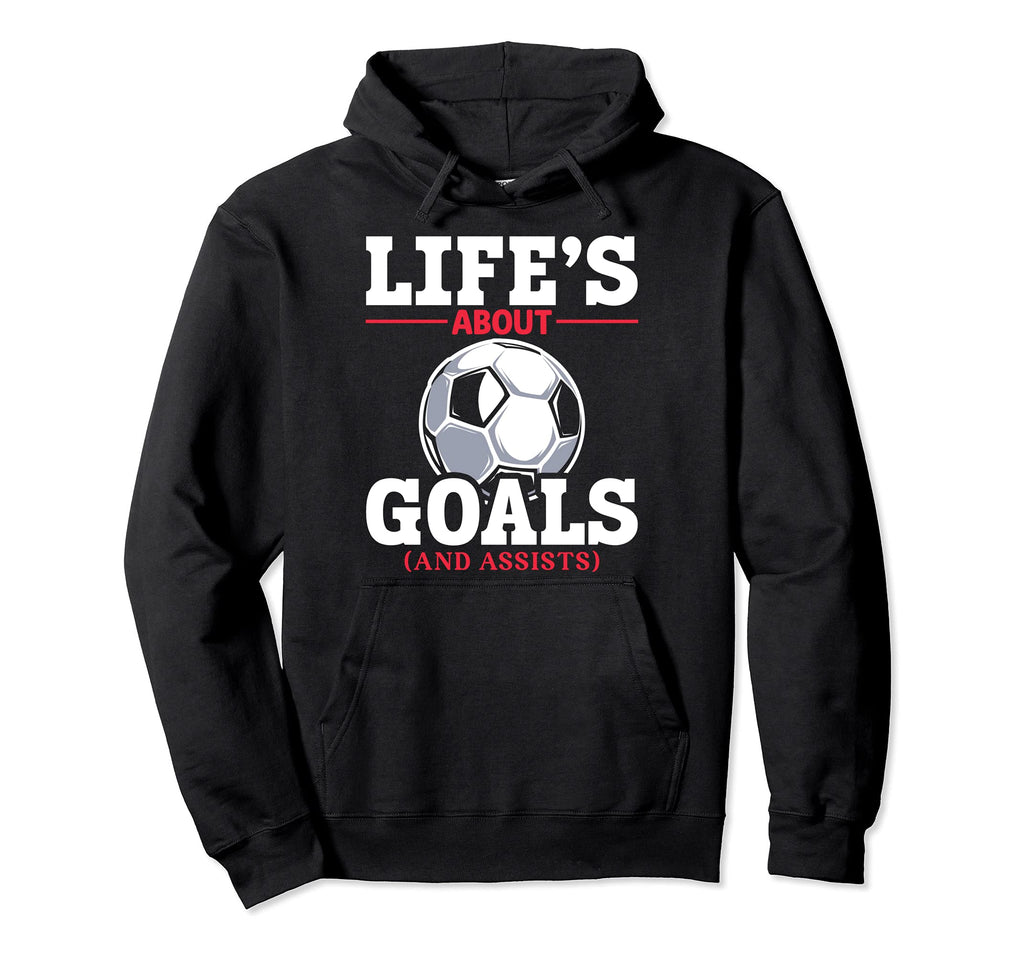 Soccer Player Goal Forward Hoodie - Fun Novelty Design Men Women - T-Shirt, Sweatshirt, Hoodie