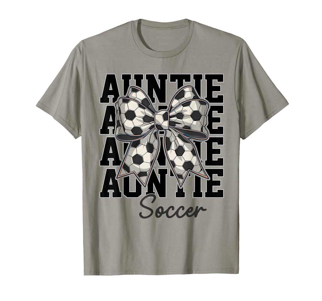 Soccer Auntie Coquette Bow Biggest T-Shirt - Custom Art Print for Adults - T-Shirt, Sweatshirt, Hoodie
