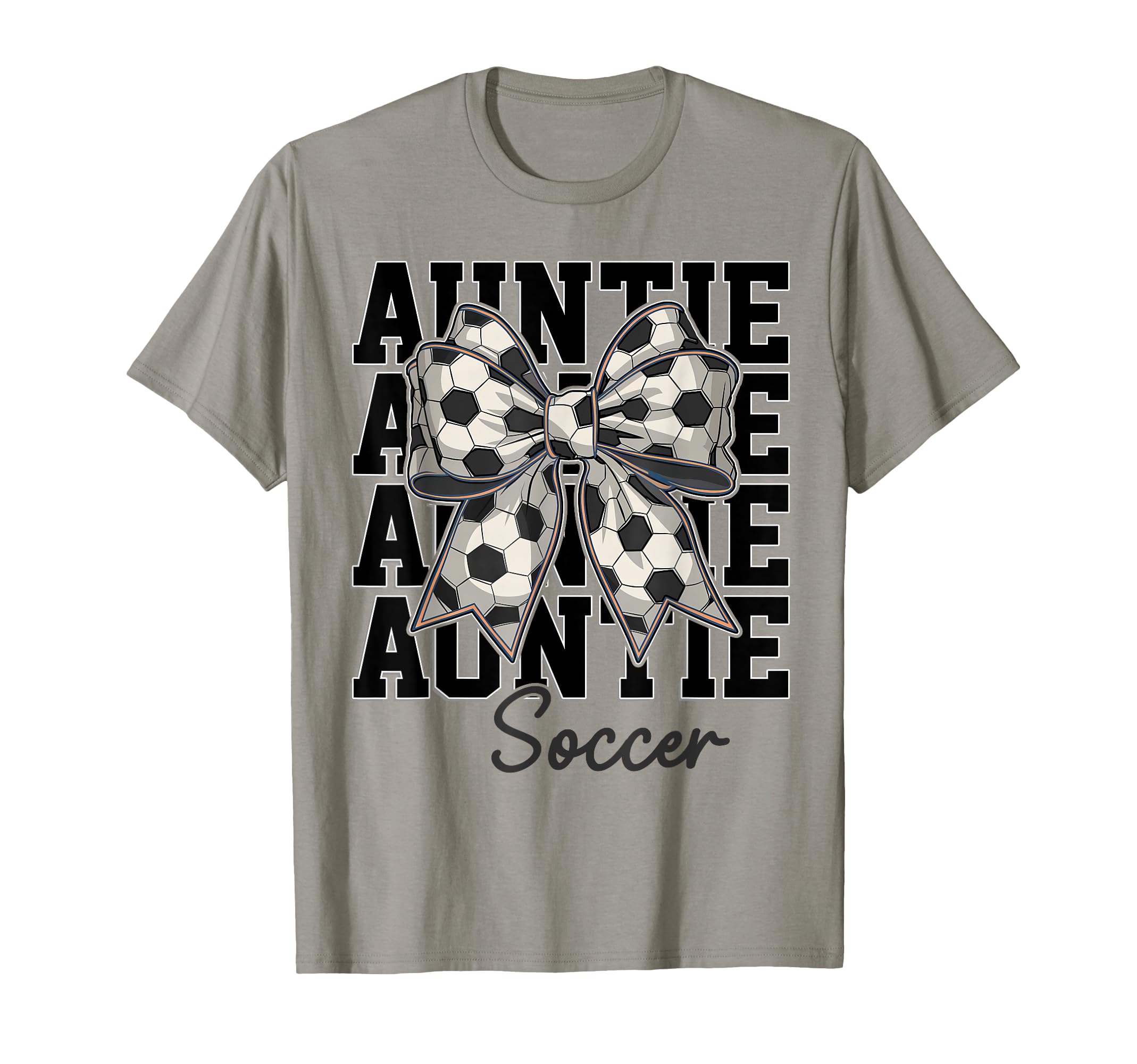 Soccer Auntie Coquette Bow Biggest T-Shirt - Custom Art Print for Adults - T-Shirt, Sweatshirt, Hoodie