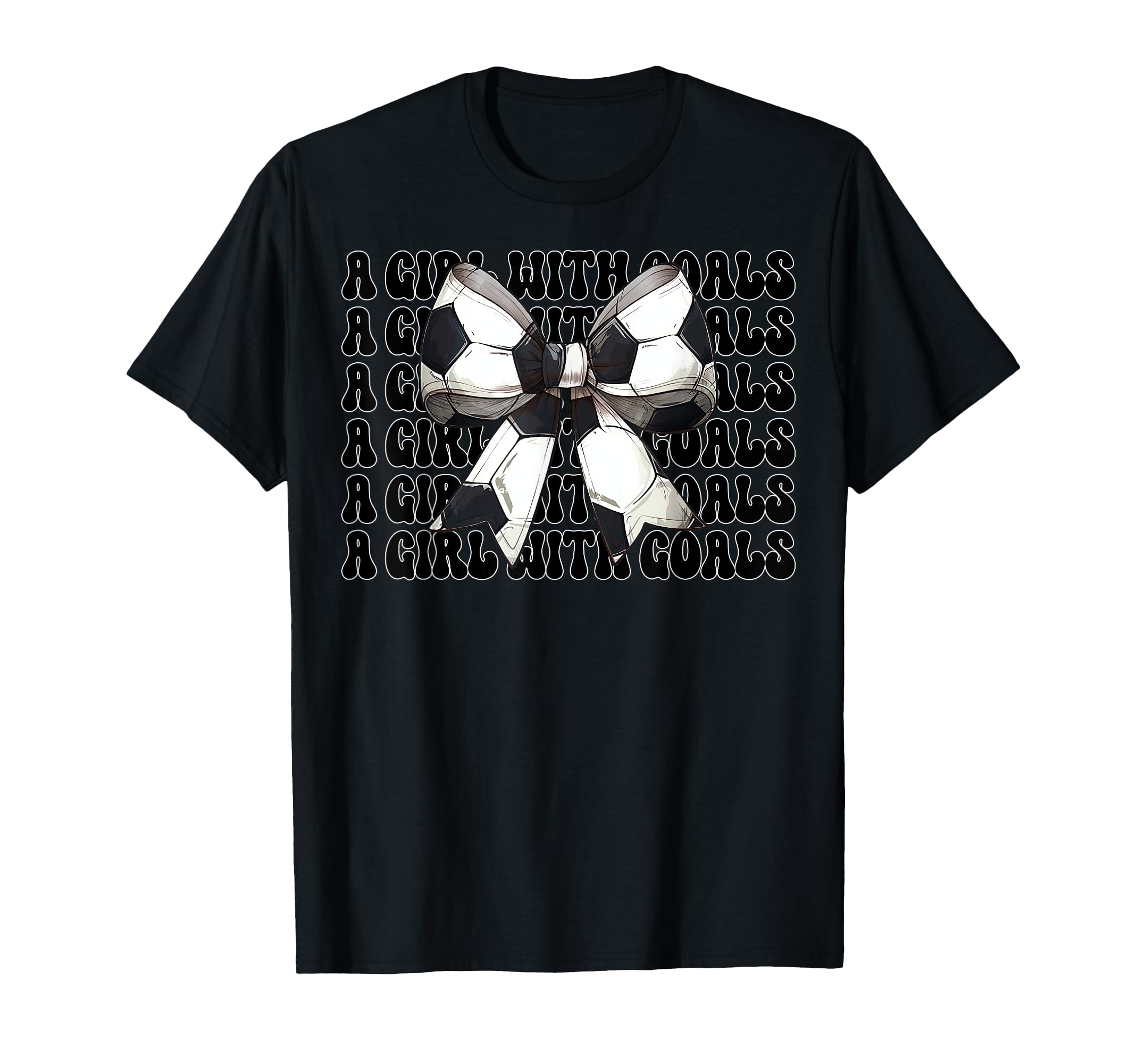 Goals Soccer Coquette Bow T-Shirt - Custom Art Print for Adults - T-Shirt, Sweatshirt, Hoodie