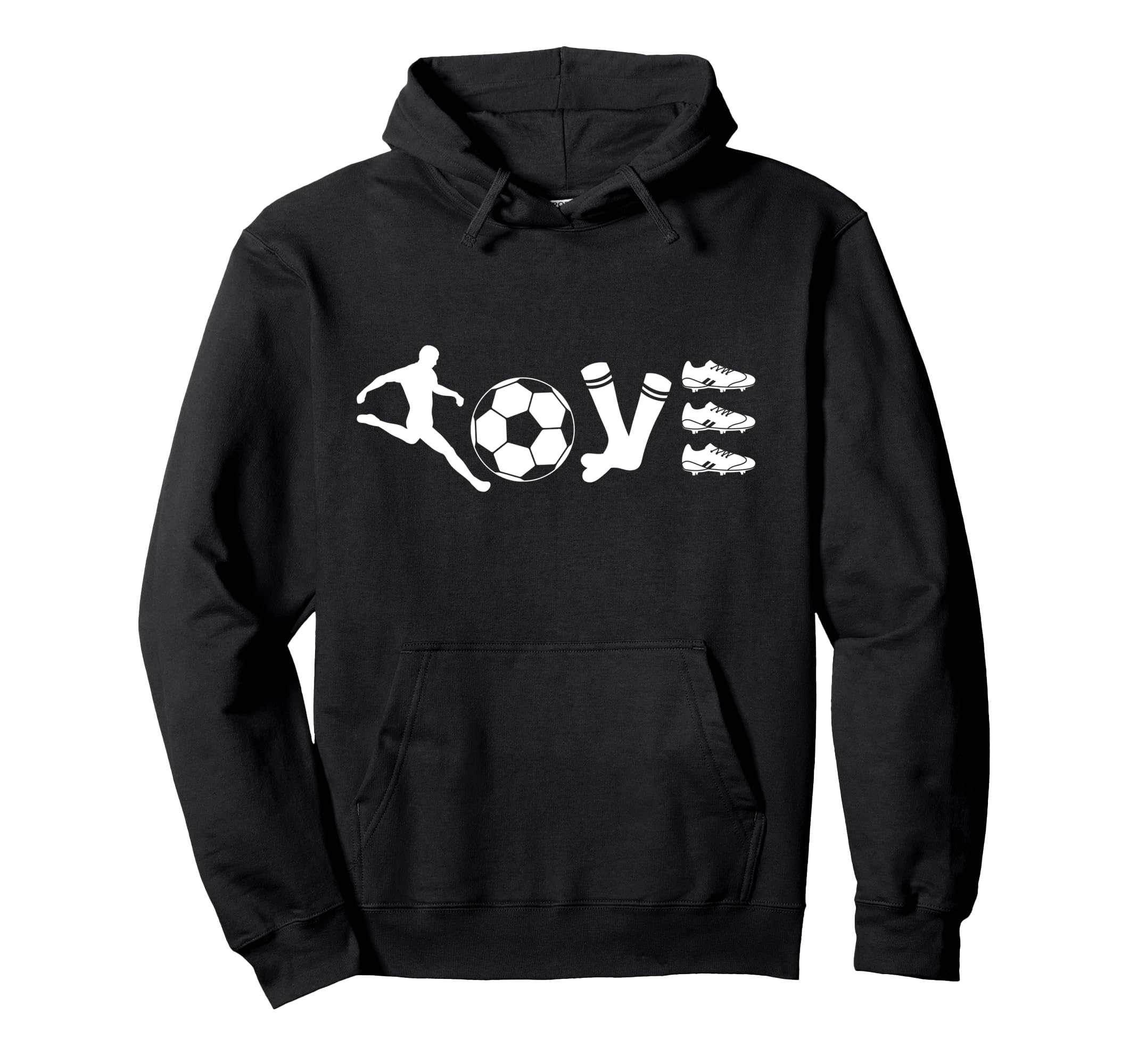 Love Soccer Soccer Player Ball Socks Hoodie - Custom Art Print for Adults - T-Shirt, Sweatshirt, Hoodie