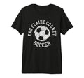 Eau Claire County Soccer Distressed T-Shirt - Casual Everyday Wear Unisex - T-Shirt, Sweatshirt, Hoodie