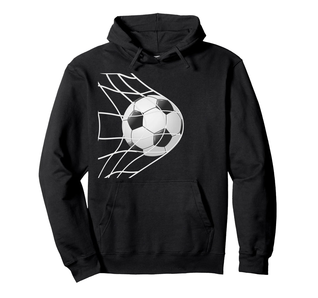 Winning Goal Soccer Ball Inside Net Hoodie - Minimalist Print for Adults - T-Shirt, Sweatshirt, Hoodie