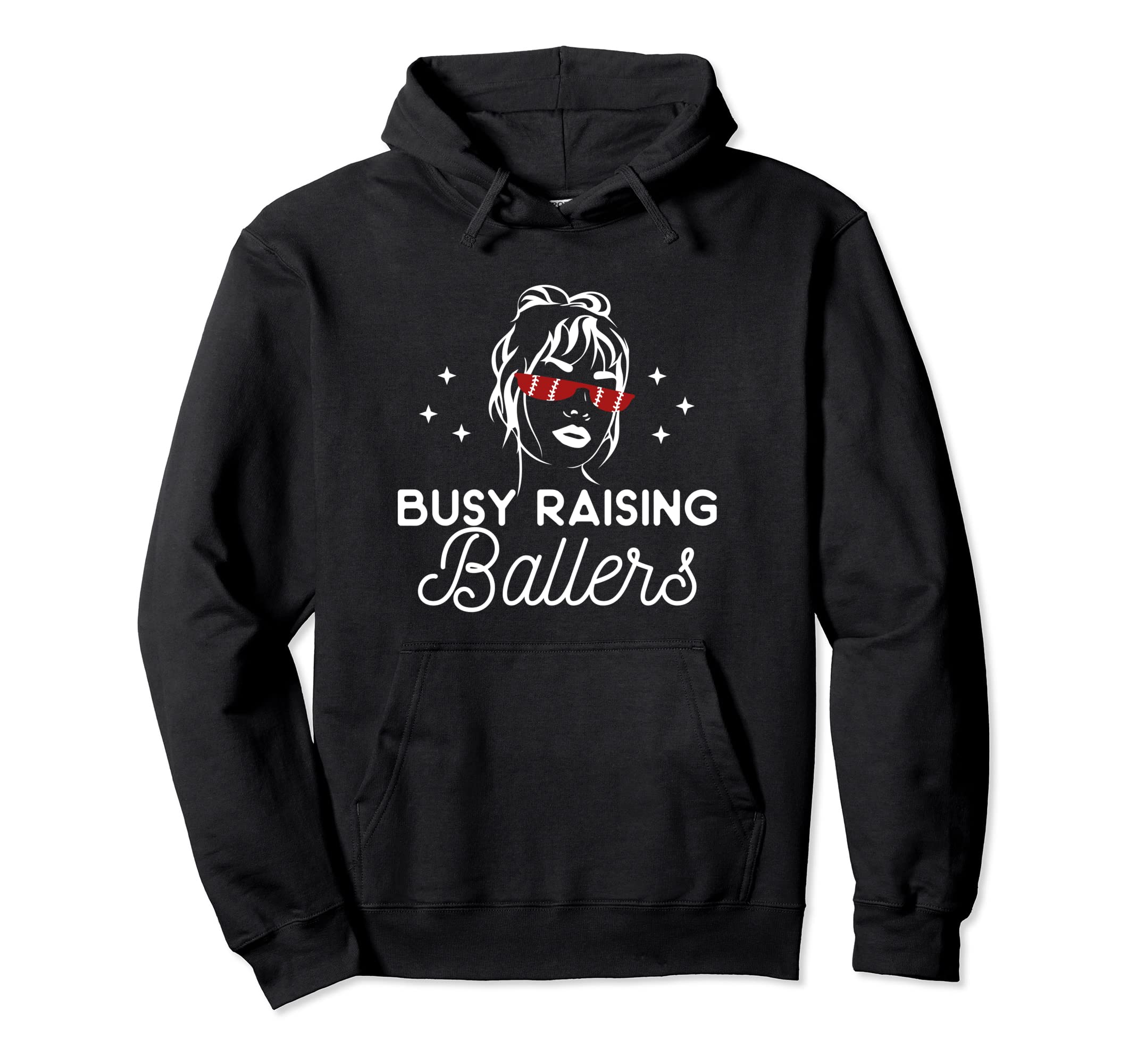 Busy Raising Ballers Mom Baseball Player Hoodie - Novelty Apparel Men Women - T-Shirt, Sweatshirt, Hoodie