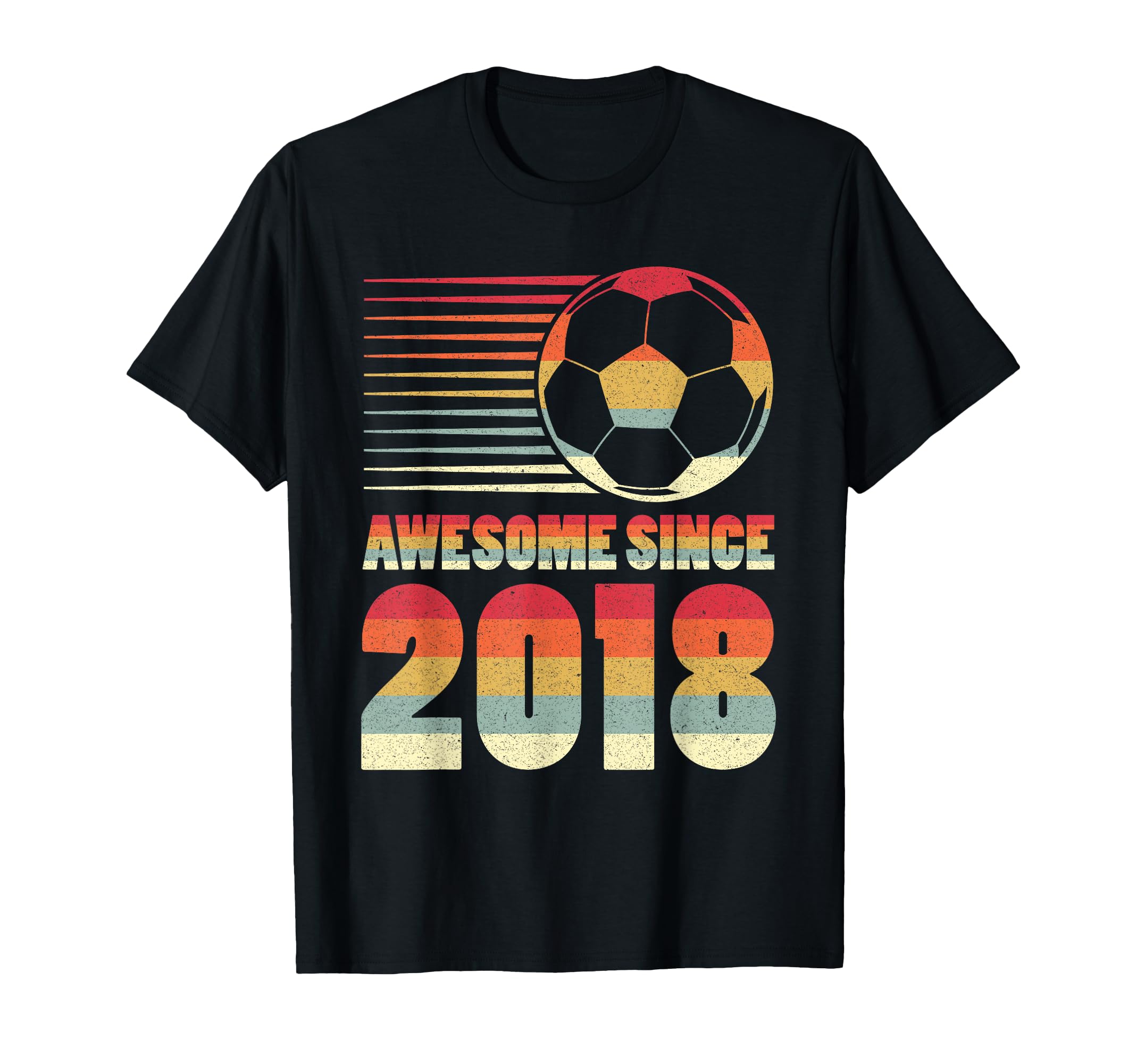 Awesome Since 2018 Soccer 8Th Birthday T-Shirt - Graphic Print Men Women - T-Shirt, Sweatshirt, Hoodie